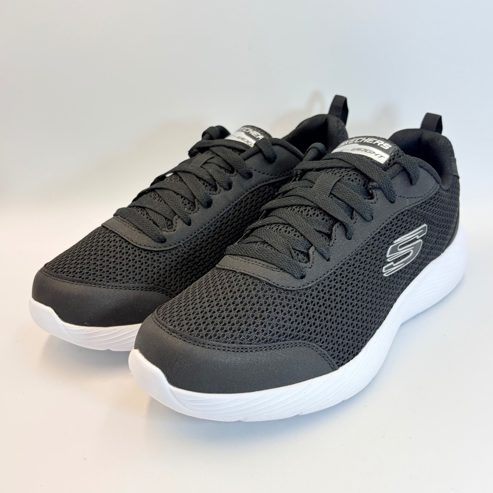 Skechers Black Sneakers Mens 10 Lite Weight Memory Foam Casual Comfort Sporty